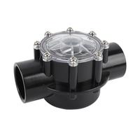 Jectse 2in Straight Check Valve for Aquarium Pool Spa | Conception à ressort oscillant à haut débit, couvercle transparent pour l\'inspection des débris, corps en PVC durable,