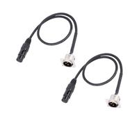 Jectse 2pcs Hifi Xlr Passe à Travers le Câble, 2 Pieds de Montage de Montage Xlr Lourd pour Microphones, éclairage de Scène, Panneaux de Patch, avec Connexion Stable pour les (BLACK)