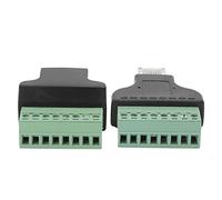 Jectse 2PCS RJ45 Femelle Mâle à Vis Adaptateur de Borne Structure de Câblage structuré pour DVR DVR CCTV
