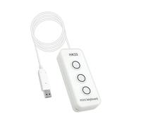 Jectse 3 Key Keypad, Clavier de Programmation USB Type C Câblé avec Bande Magnétique, Fonction de Définition de Macro, pour Le Jeu de Copie de Copie de Bureau (Hk33ubm Noir)
