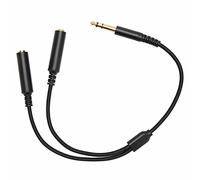 Jectse 6,35 Mm Splater Stéréo Y Cable Clear Sound Transmetteur pour Piano électronique, Casque Alliage D'aluminium en Nylon 11,8 Pouces