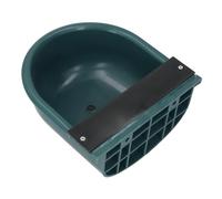 Jectse Abreuvoir pour Bétail en Plastique avec Trou de Drainage, 28 X 27 X 12,5 Cm, Bol Seul, Grande capacité pour Vaches, Chiens, Chevaux, Chèvres, Cochons (Vert foncé)