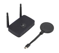 Jectse Adaptateur de Dongle D'affichage sans Fil Kit émetteur et Récepteur sans Fil Portée Plug and Play de 100 M avec Ports VGA 3,5 Mm pour Téléviseur, Projecteur, Moniteur, PC, (Prise UE)