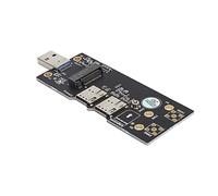 Jectse Adaptateur M.2 vers USB 3.0, Carte de Module M.2 Key B vers Adaptateur USB 3.0 avec Connecteurs Push de Carte SIM, Plug and Play, pour Mini-Cartes 2G/3G/4G/5G M.2.