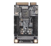 Jectse Adaptateur Mini PCIE vers USB3.0 avec Carte D'extension 4 Ports 19 Broches, Haute Vitesse, Utilisation Stable, Branchement à Chaud, Prend en Charge, OS X