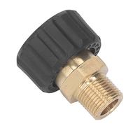 Jectse Adaptateur pour Nettoyeur Haute Pression 5000psi, Pratique et Pratique, Boîtier Amovible amélioré, Excellent Laiton, Durable et Résiste, Performances Surières (Mâle G3/8 vers Femelle M22 15mm)
