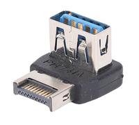 Jectse Adaptateur USB 3.2 90 Degrés 10 Gbit/s Type E, Circuit imprimé Multicouche, Facile à Installer et à Connecter avec L'adaptateur USB du Panneau Avant, pour Carte Mère D'ordinateur (PH741a)