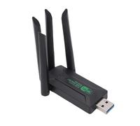 Jectse Adaptateur USB WiFi Double Bande 1300Mbps pour PC de Bureau, Boîtier de Protection Réseau Fil Gigabit 2.4G 5G avec Antenne, Plug and Play, Prend en Charge WiFi6 pour des