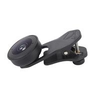 Jectse Advanced Optics 195 Degrés Clamp/Holder D'objectif Fisheye sur Le Tournage de la Caméra pour Le Téléphone pour Les Smartphones Noirs Parfaits pour Les Voyageurs et Les Vloggers
