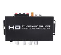 Jectse Amplificateur de Puissance Stéréo, Récepteur de Son HiFi 5.0 Double Canal 2.1 avec Contrôle Indépendant des Aigus des Basses, pour Cinéma Maison, Voiture, Bateau en Plein Air (Prise UE)