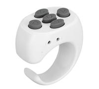 Jectse Anneau de Défilement à Distance pour TikTok, JX 06pro Bluetooth V5.3 Smart Ring Camera Enregistrement Vidéo Application à Distance Turner de Page pour avec étui de (White)