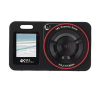 Jectse Appareil Photo Numérique 4K, Caméra Selfie Double écran HD 64 MP avec Zoom 18X et Flash intégré, pour Les Débutants en Photographie, Les étudiants et Les Adolescents (Black)