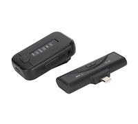 Jectse Auto Syncs Wireless Lavalier -Microphone Real -Time-Montoring of The Clamp/Holder on Revers Mic for Live Stream Vlogger Interview PC Black from