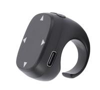 Jectse Bague de Défilement à Distance, Télécommande Bluetooth pour TikTok, Tourne-Page Tactile Multifonction pour Téléphone et Tablette, Obturateur sans Fil pour Appareil Photo de (Black)