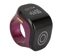 Jectse Bague Intelligente Zikr avec écran LCD, 22/20/18 Mm, 3 Tailles de Réglage, Compteur Numérique Musulman Azan, Compteur Tasbih, Bague Intelligente (Purple)
