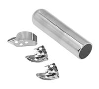 Jectse Barre de Slide en Acier Inoxydable pour Guitare, avec Médiators | Barre coulissante de guitare en acier massif, médiators en métal pour pouce et doigt, pour guitare hawaïenne Lap Steel