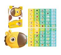Jectse Bébé Anglais Apprentissage des Mots Flash Cartes Lecteur de Cartes Girafe avec Une éducation Solide pour Le Développement Cognitif du Langage, Un Jouet Cognitif Visuel pour Les Enfants, Un