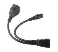 Jectse Boîtier en PVC Ignifuge IEC320 C13 À IEC320 C20 CEBLE d'alimentation RÉPARTITEUR en Y, Conception Renforque, 1 en 2 Tenties, Sûr et Pratique, Adapté aux Haut-Paroles, Monités,