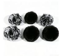 Jectse Bonnettes de Microphone Lavalier, Mousse Coupe Vent pour Micro Cravate, 6 Pièces Diamètre 0,5 Cm for Enregistrement Audio, Interview, Podcast (0,5 cm)