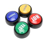 Jectse Boutons de Communication pour Chien, Lot de 4 Boutons de Conversation pour Chien avec Effets Sonores Oui Non DÉSOLÉ Peut-ÊTRE, Buzzer D'entraînement pour Animaux de Compagnie