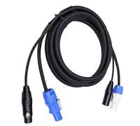 Jectse Câble combiné D'extension PowerCon avec XLR 3 Broches et Signal 23AWG, pour éclairage de Scène, événements de Concert (ou)