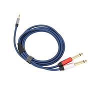 Jectse Câble de 3,5 Mm à 2x 6,35 Mm avec Réduction du Bruit pour une Excellente qualité Sonore, Navire RV, Navy Blau