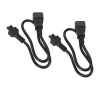 Jectse Câble de Convertisseur de Fiche d'alimentation Universel C14 à C5 Strong IEC 320 C14 Mâle Male à C5 Câbles D'adaptateur Féminin pour L'échelle électrique de la Machine à Barres, 60 Cm [2 Pack]