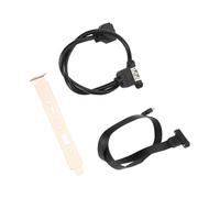 Jectse Câble de Panneau Avant de Type E vers Type C, Transmission Haute Vitesse 20 Gbps, 1,6 Pied de Long, avec Support, Câble 19 Broches vers USB3.2 GEN1 pour Plus de Choix