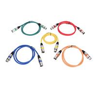 Jectse Câble de Patch Xlr à 3 Broches avec un Bon Effet de Blindage pour des Performances Supérieures, 3, Câble Micro Xlr - Mic pour Harmoniseurs, Mélangeur Numérique, Orange/Jaune/Bleu/Vert /