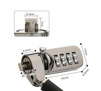 Jectse Câble de Verrouillage pour Ordonner Portable, Protection par Mot de Pas à 4 Mamiffres, Rotatif à 360 Degrés, Acier Résistant aux Coupures de 2 M, vers l'ordinator