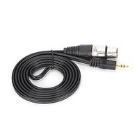 Jectse Câble Microphone XLR Durable PVC 3,5 Mm au Câble XLR pour L'appareil Photo Numérique et PC, Alliage D'aluminium, pour le Studio D'enregistrement MIC (1,5 m / 4,9 pieds)