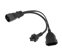 Jectse Câble Réseau C14 à C5 Y Splitter Espace Pratique - Conception de Sauvegarde pour la Maison et Le Bureau Utilisez Un Matériau en PVC Durable pour Plusieurs Connexions D'appareils