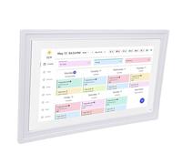 Jectse Calendrier Numérique Intelligent de 21,5 Pouces avec écran Tactile, Planificateur Familial Interactif avec Synchronisation D'application WiFi, Mémoire de 32 Go pour L'organisation (Prise UE)