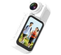 Jectse Caméra d'action au Pouce, Mini Caméra D'enregistrement Mains Libres 2,7 K, Objectif Rotatif à 180 °, Caméra de Vlogging Portable Se Monte n'importe où pour Faire du Ski, des