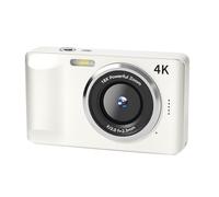 Jectse Caméra Numérique 4K, Caméra Zoom 64MP Auto Focus 18x avec Flash, Affichage de 2,8 Pouces, Appareil Photo Portable pour Enfants, Batterie de 1200 MAh, Port de Type C (White)