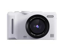 Jectse Caméra Numérique 4K pour la Photographie, Caméra de 48MP avec écran de Feuillette de 3 Pouces 180 °, Point de Zoom Numérique 18x et Tir Camara pour Adolescents pour Adultes (White)