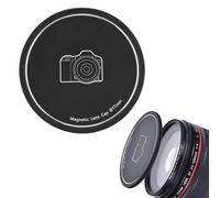 Jectse Capuchon D'objectif 77 Mm, Couvercle de Protection D'objectif Magnétique et fileté en Alliage D'aluminium pour Appareil Photo sans Miroir, Léger et Résistant aux Chocs, Action