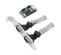 Jectse Carte Adaptateur Série PCIe 2 Ports Carte Adaptateur PCI Combo PCIe vers Double Port Série DB9 avec Contrôleur CH382L pour Ordinateur de Bureau, Ordinateur Portable, PC Industriel