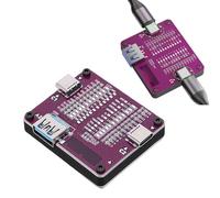 Jectse Carte de Test de Câble USB, Vérificateur de Câble de Données à Double extrémité 2xType C 1xUSB avec 24 Indicateurs LED, pour des Contrôles de compatibilité Complets et un