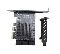 Jectse Carte D'extension PCIe 9 Ports, Adaptateur PCIe 4X vers 9 Ports Serial ATA 3.0 6 Gbit/s avec échange à Chaud et AHCI, pour 10 11 2003