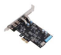 Jectse Carte D'extension PCIe USB 3.0 5 Gbit/s avec 2 Ports USB 3.0 de Type C et Une Interface IDC 19 Broches de Type E. Installation Plug and Play pour PC de Bureau sous 7, 8, 10, 11