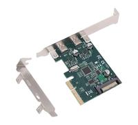 Jectse Carte D'extension PCIe USB 3.2 Gen 2 de 10 Go avec 2 Ports USB Hub, Adaptateur PCI Express 3.0 X4, Conforme aux PCS Plus Anciennes et aux Cartes Mères PCIe 2.0, pour