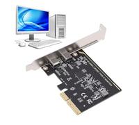 Jectse Carte D'extension PCIe vers, Transfert de Données Haut Débit 10 Gbit/s, 2 Ports, avec Puce de Contrôle ASM1142, pour Ordinateurs de Bureau et