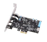 Jectse Carte D'extension USB 3.0 PCIe, 2 Ports Type-C + 2 Ports USB 3.0 + Type-E + Interface IDC 19 Broches 720201, Compatible Wins 7, 8, 10, 11 et Vista (5 Gbit/s)