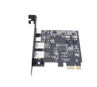 Jectse Carte D'extension USB 3.2, 4 Ports PCIE vers USB 3.2 GEN1 avec Ports A et Type C 5Gbps, pour Carte Mère Wins PC