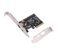 Jectse Carte D'extension USB 3.2 PCIe PCIe vers USB 3.2 Gen 1 avec 1 Port de Type C et Port de Type A, Bande Passante de 5 Gbit/s pour PC de Bureau pour Wins pour pour OS X