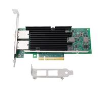 Jectse Carte Réseau Double Port RJ45 10 GB, Contrôleur X540 T2, Adaptateur Ethernet PCIe avec équerre de Montage pour Server et ESXi