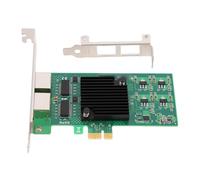 Jectse Carte Réseau Gigabit Ethernet, PCI Express X1 RJ45 Double Port avec Chipset 82574L, Prise en Charge 10 Mbps 100 Mbps 1000 pour Serveur PC de Bureau