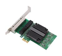 Jectse Carte Réseau PCIe X1 4 Ports, Adaptateur Ethernet Gigabit avec Puce 82571 et 4 Ports RJ45, pour PC et Serveurs Industriels