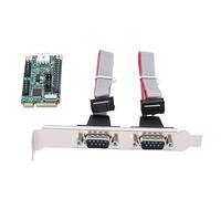 Jectse Carte Série PCIe 2 Ports, Adaptateur de Port COM Double DB9 RS232 avec Contrôleur et Support Profil Bas, pour PC de Bureau et Ordinateur Industriel